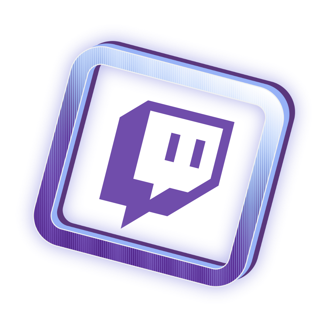 3d twitch logo