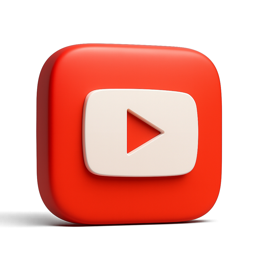 3d youtube logo png