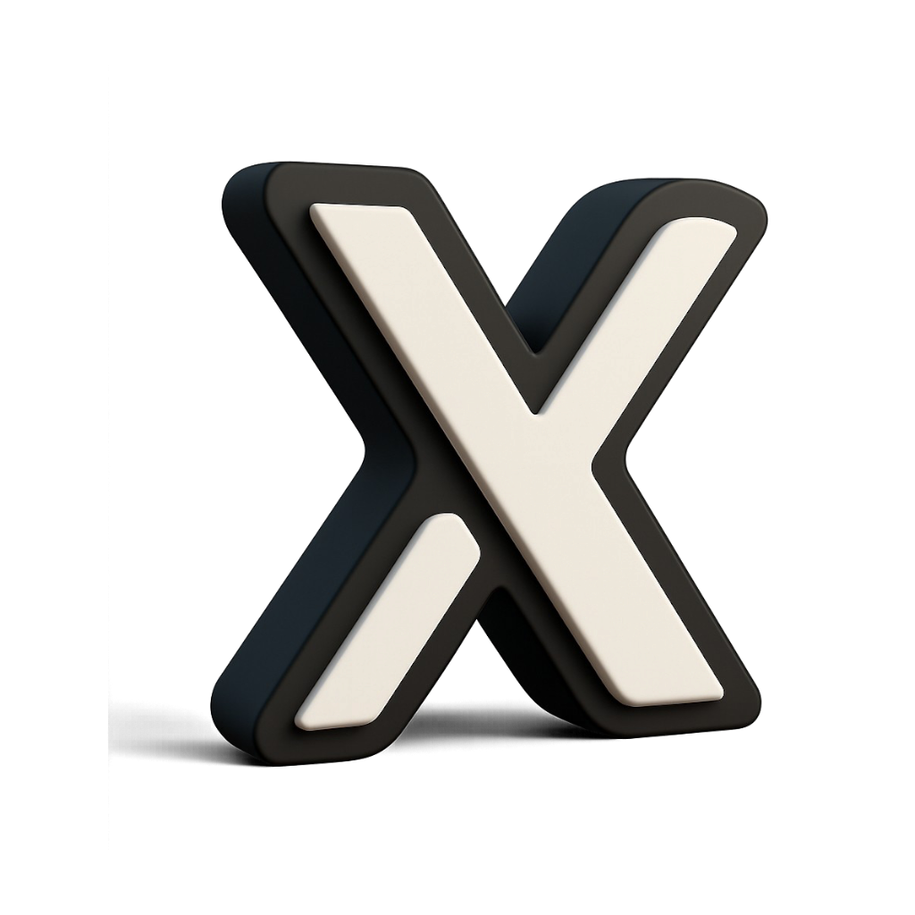 3d x logo png