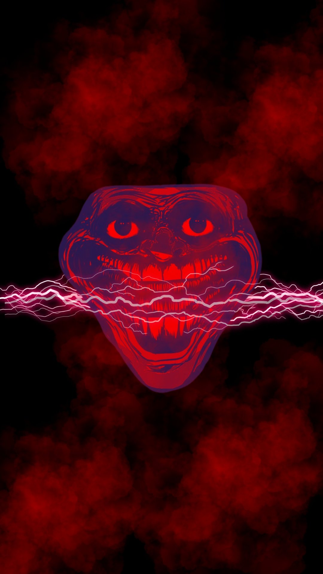 A red and black troll face wallpaper