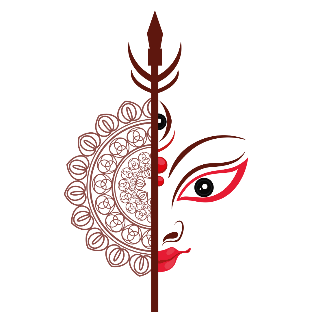 Durga puja text png image
