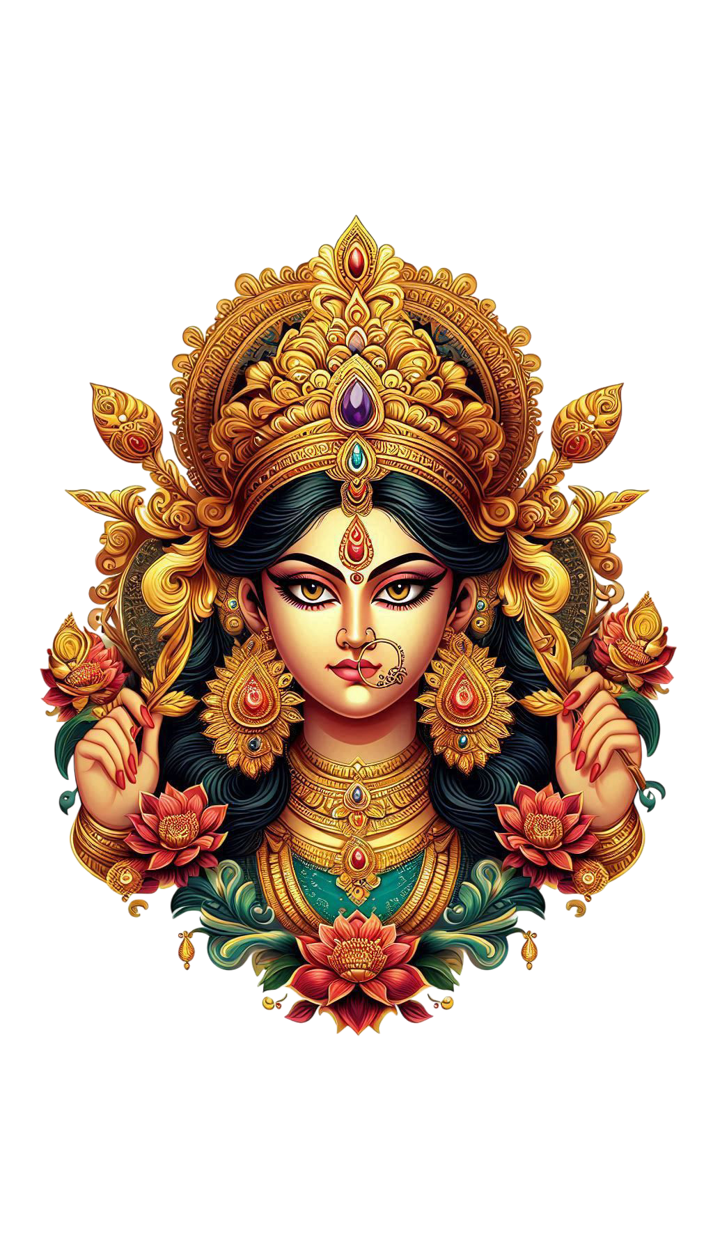 Goddess devi maa durga clipart