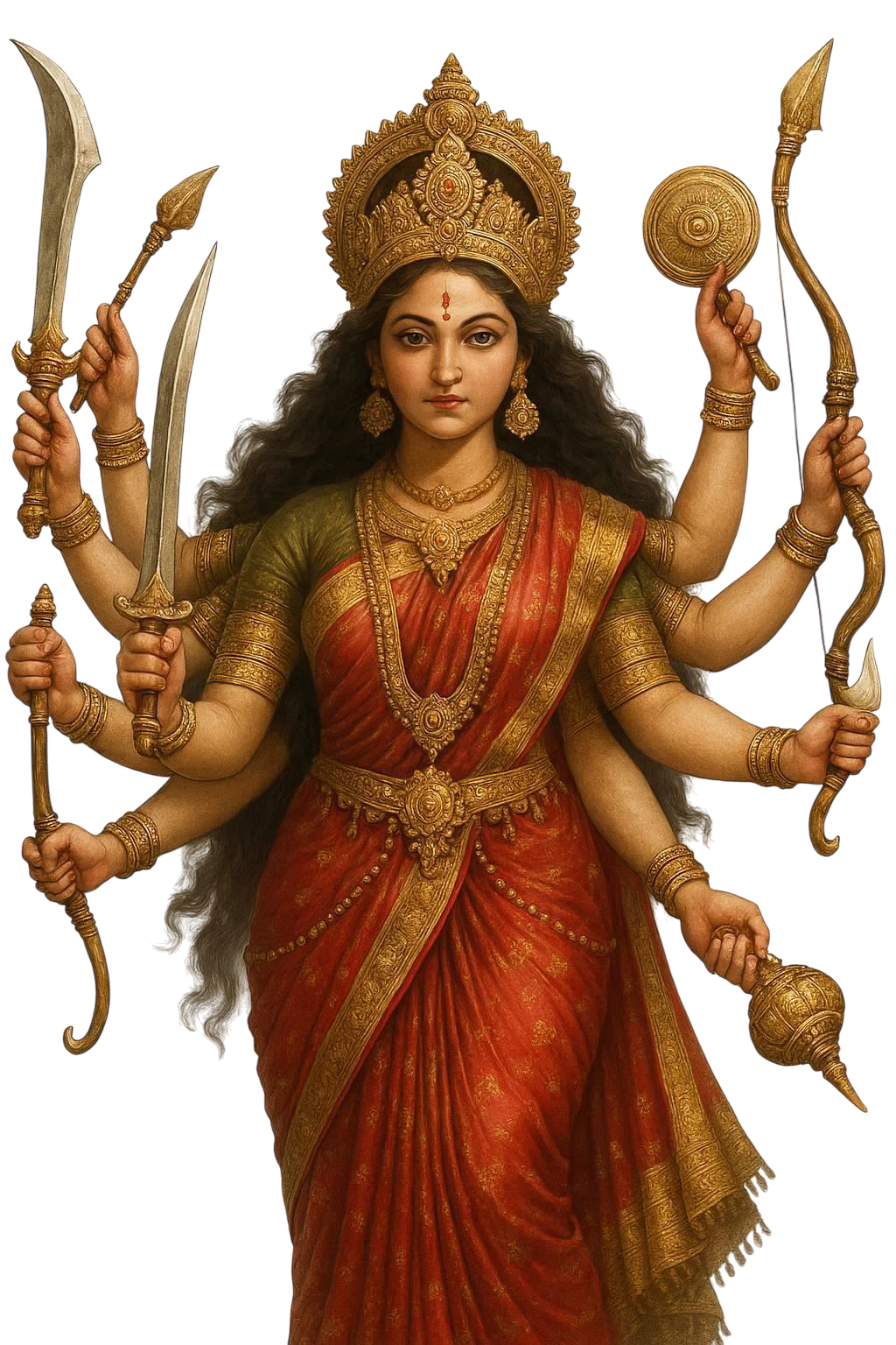 Goddess devi maa durga puja clipart png transparent