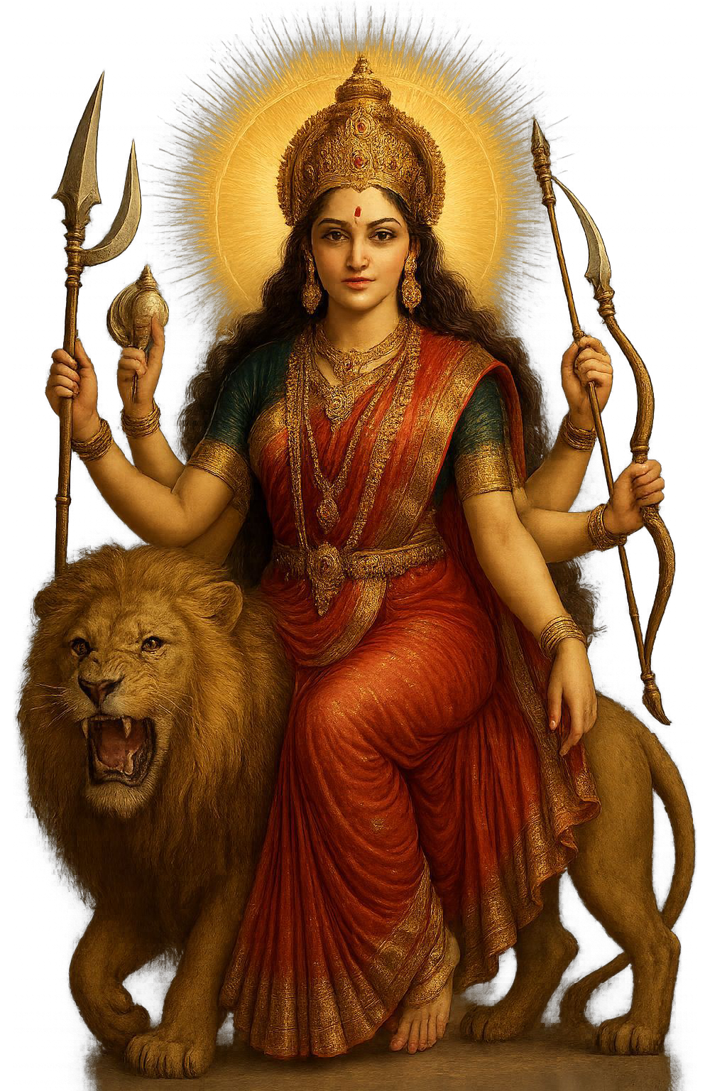 Goddess devi maa durga puja clipart