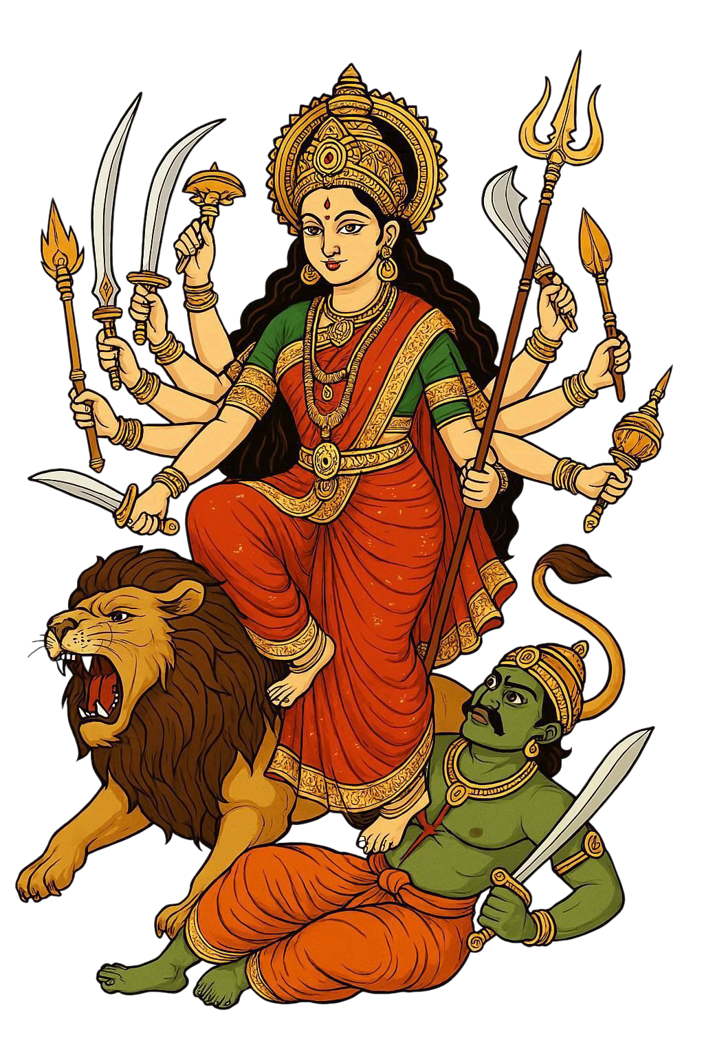 Goddess devi maa durga puja png download