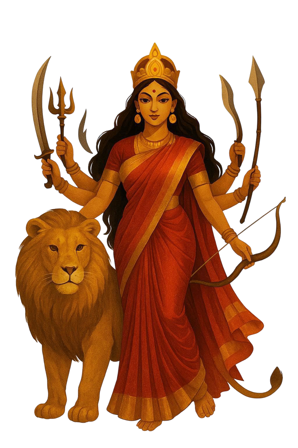 Goddess devi maa durga puja png file