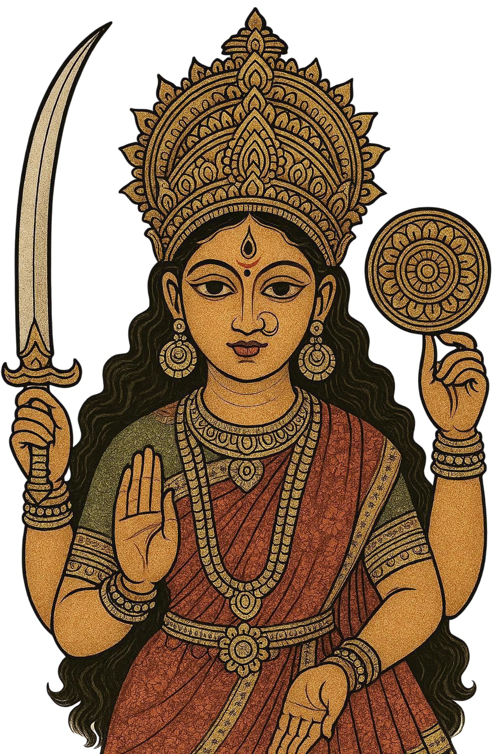 Goddess devi maa durga transparent background