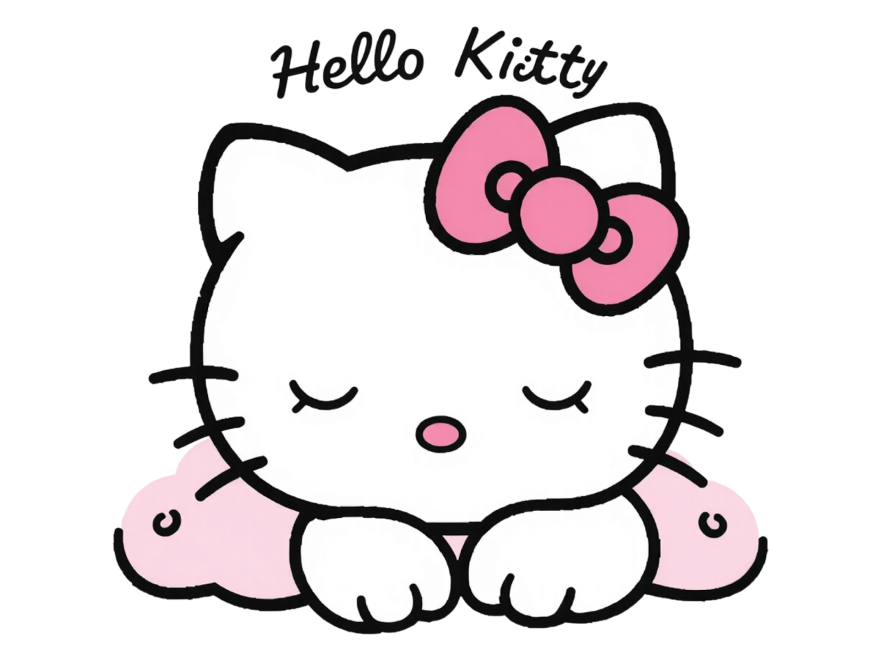 Hello kitty sleeping png clipart