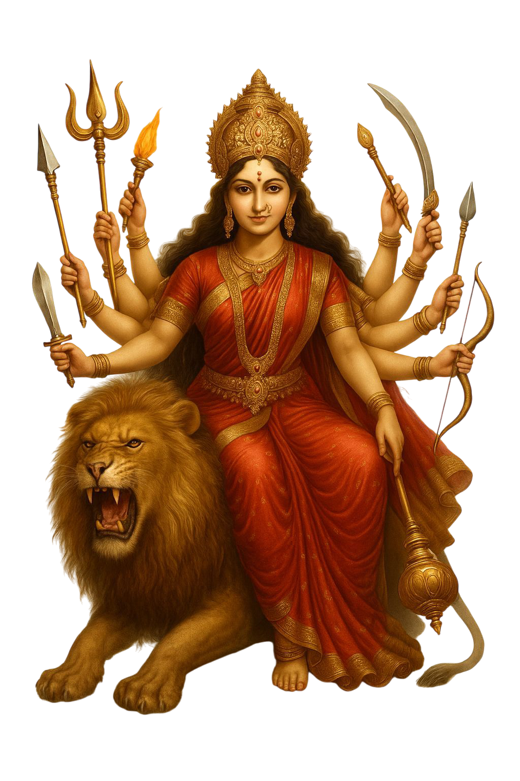 Hindu goddess devi maa durga puja png