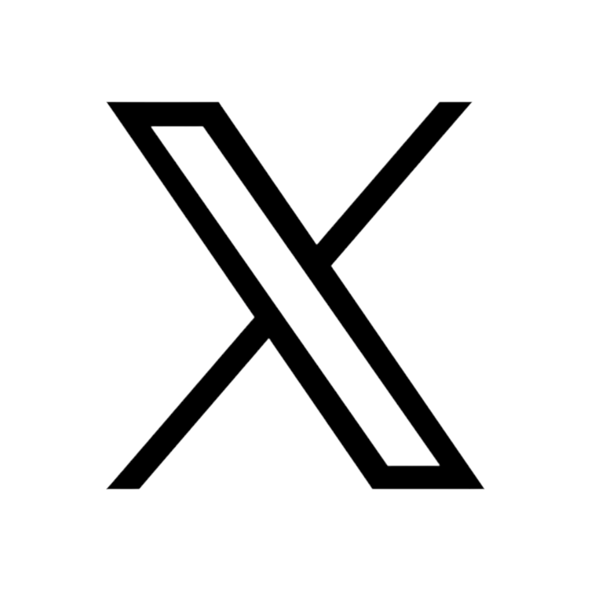 White x logo clipart png