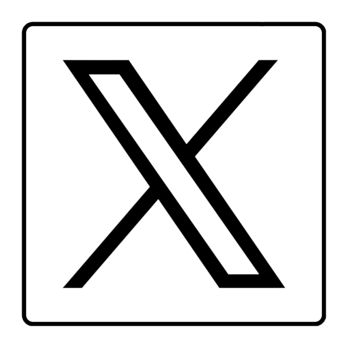 X logo clipart png free download – vector style