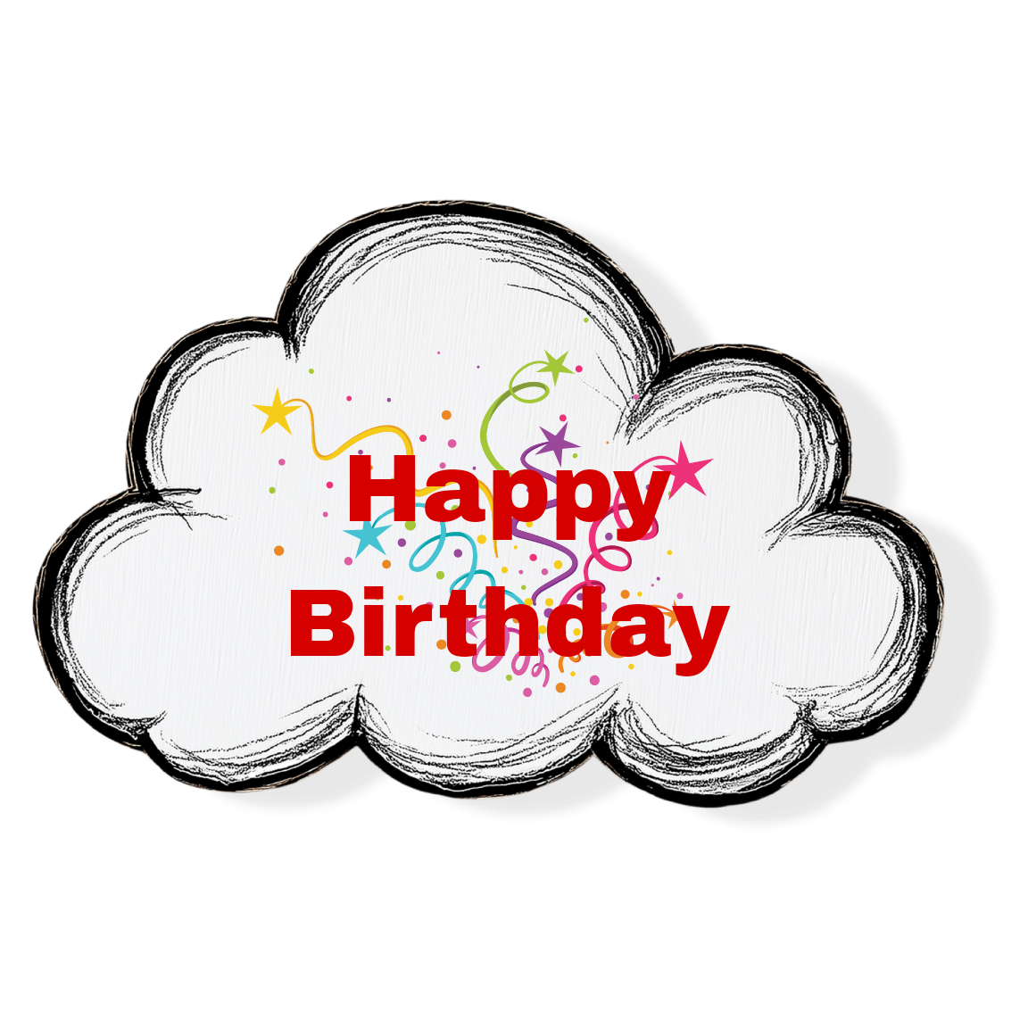 Birthday text clipart png