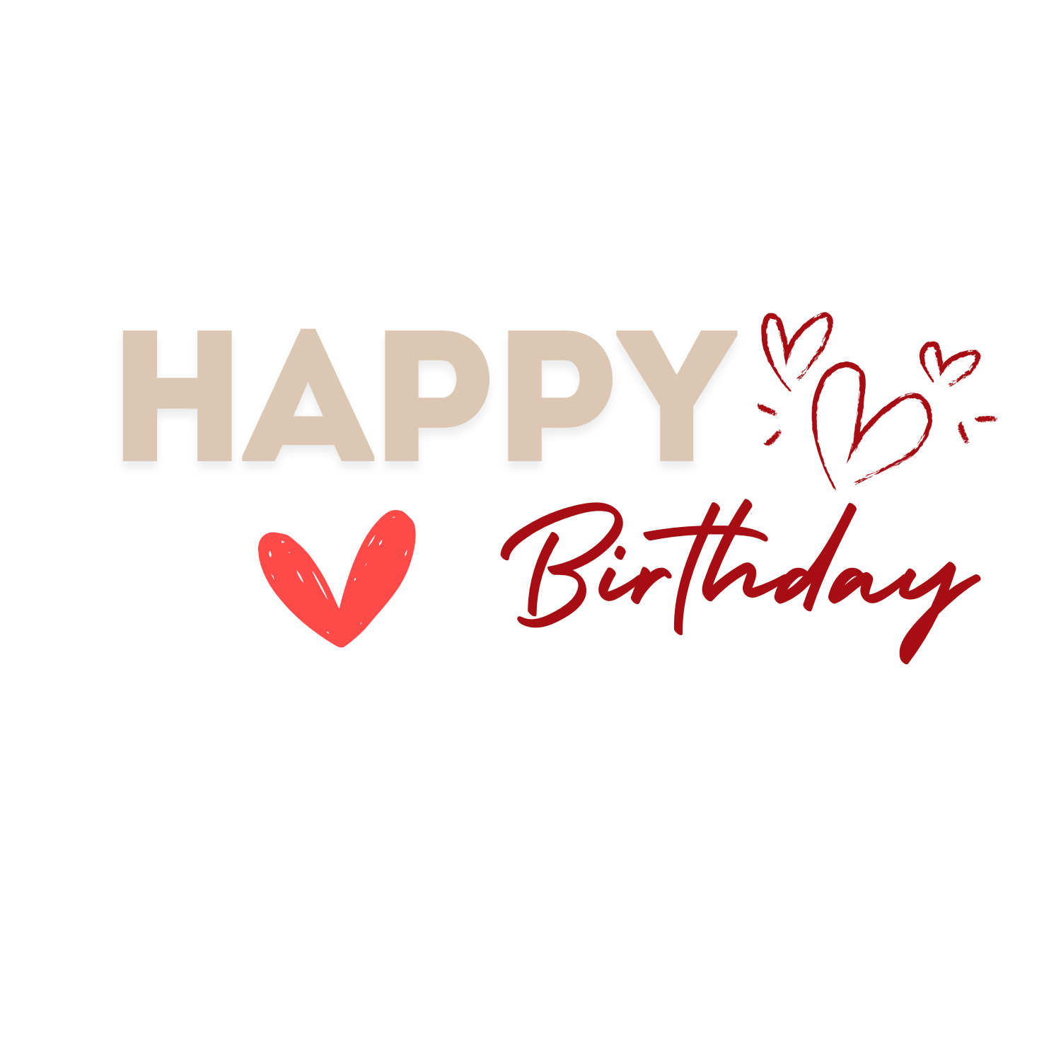 Birthday text png free
