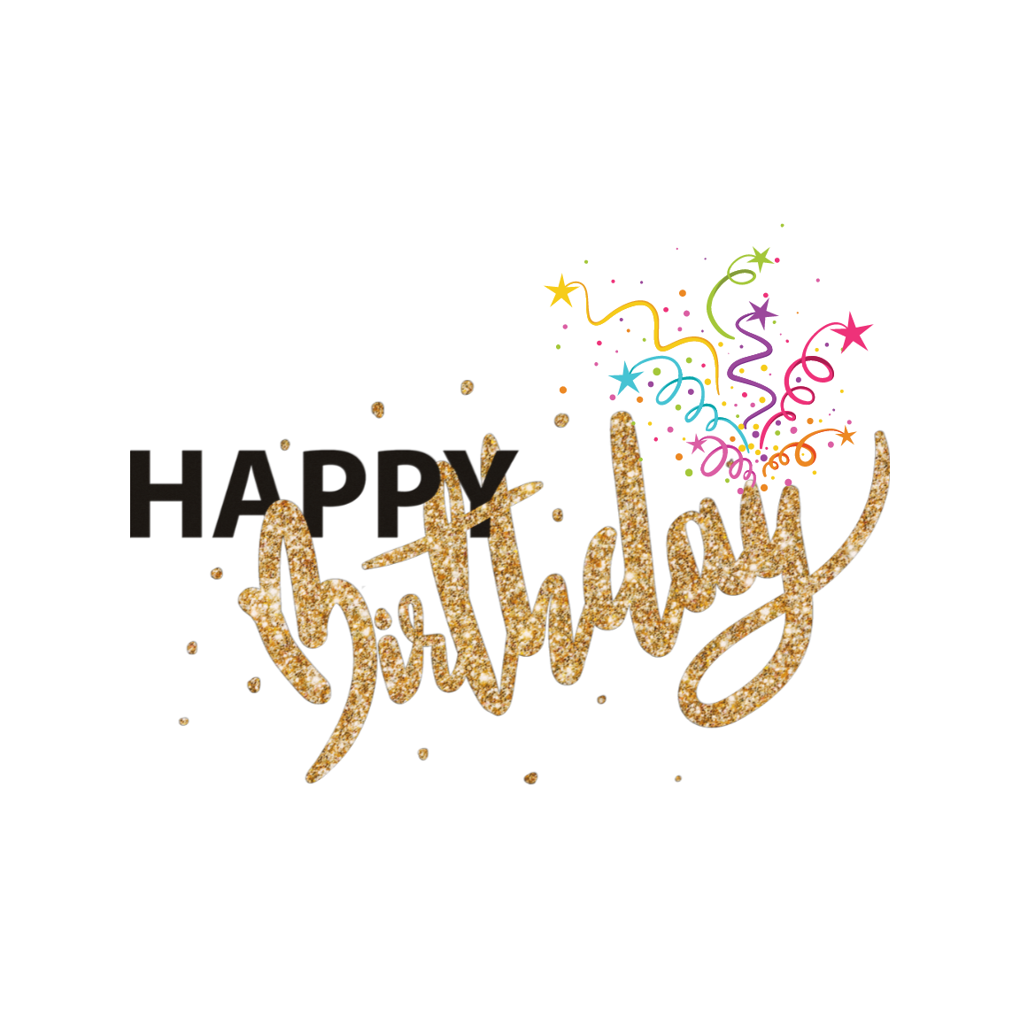 Birthday text transparent