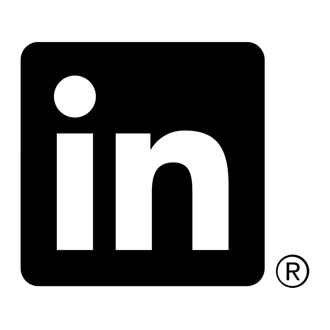 Black linkedin logo