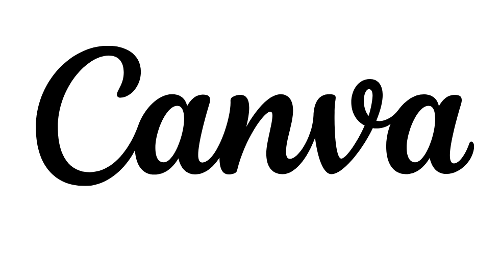 Black canva text logo png
