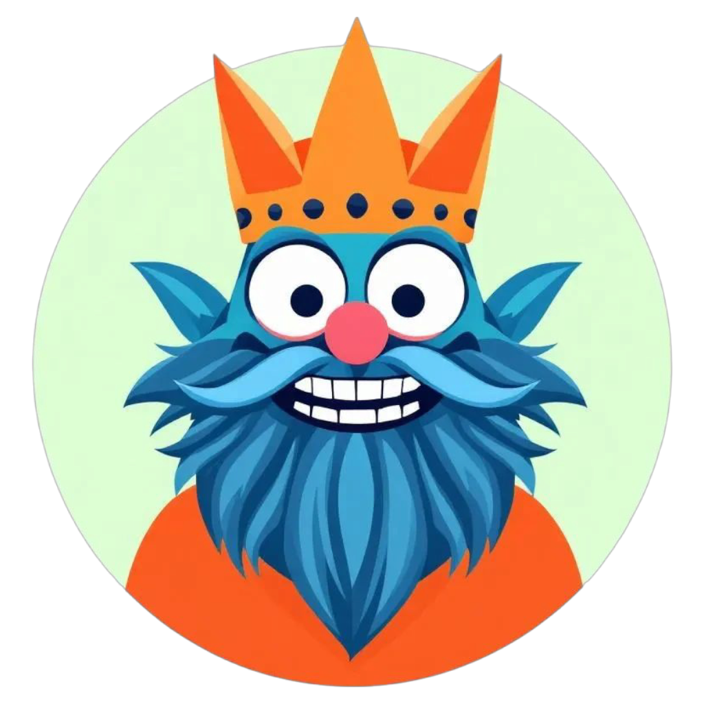 Blue cartoon character troll face png clipart transparent