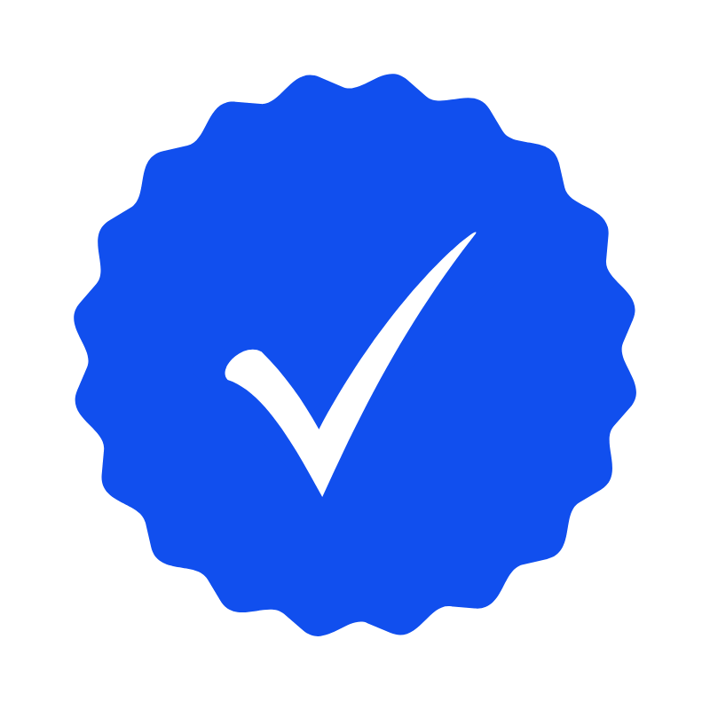 Blue check mark transparent