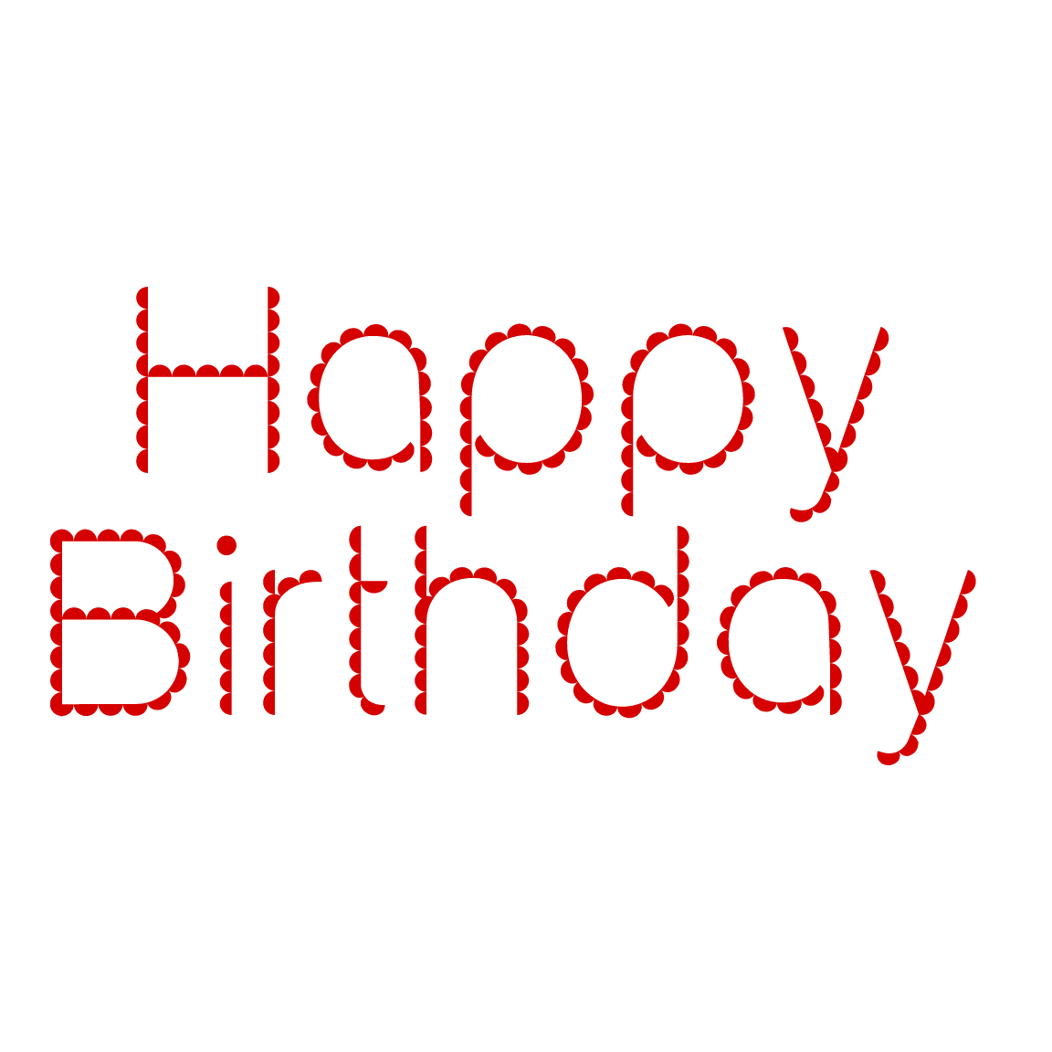Colorful birthday text png
