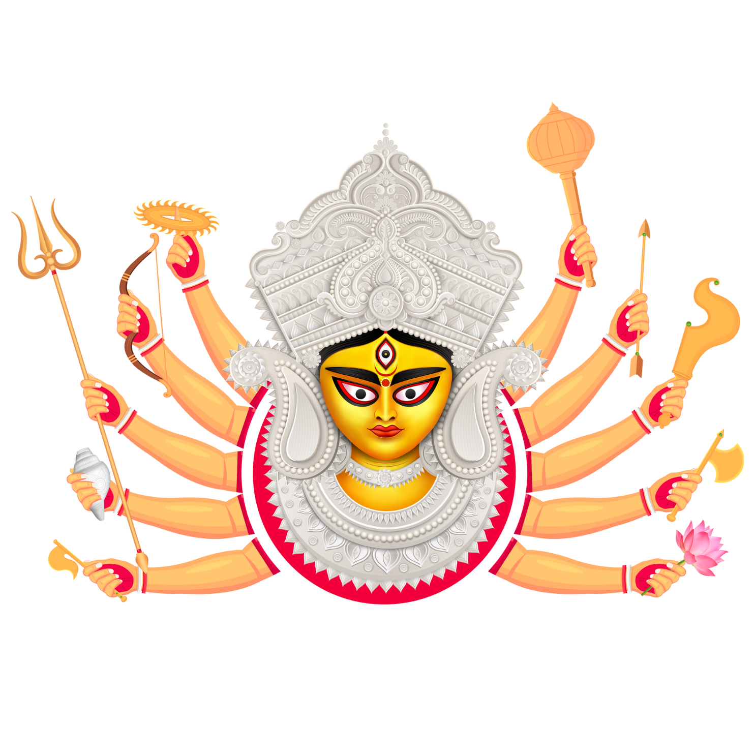 Maa durga puja goddess png
