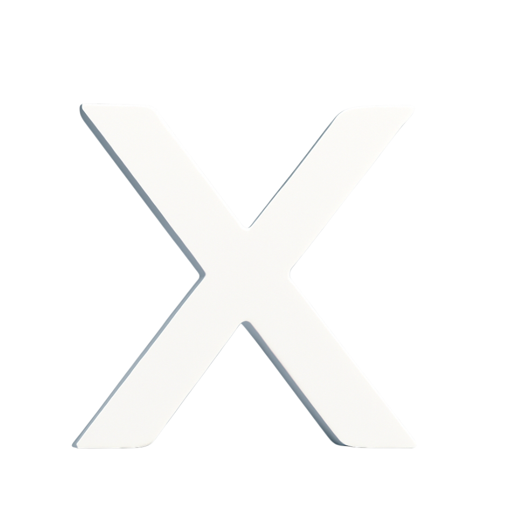 White x logo png