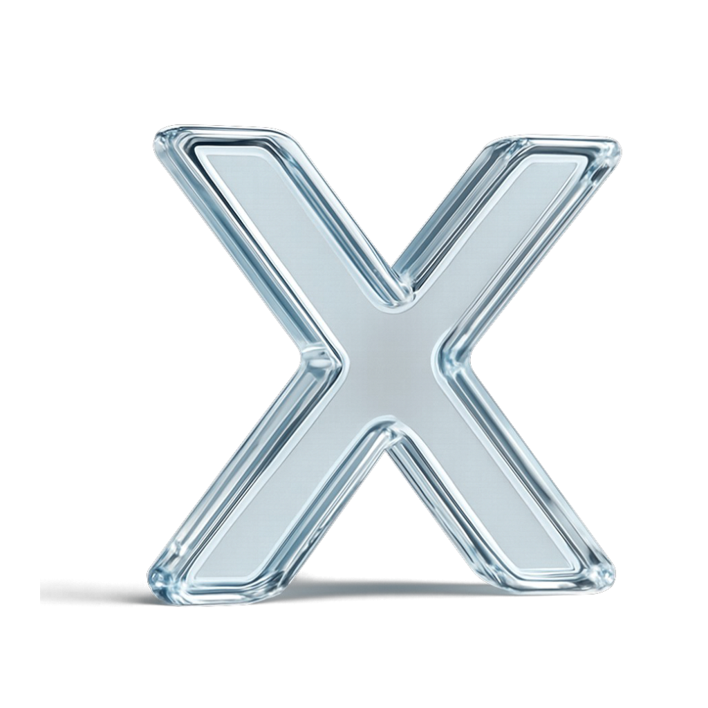 X logo png transparent