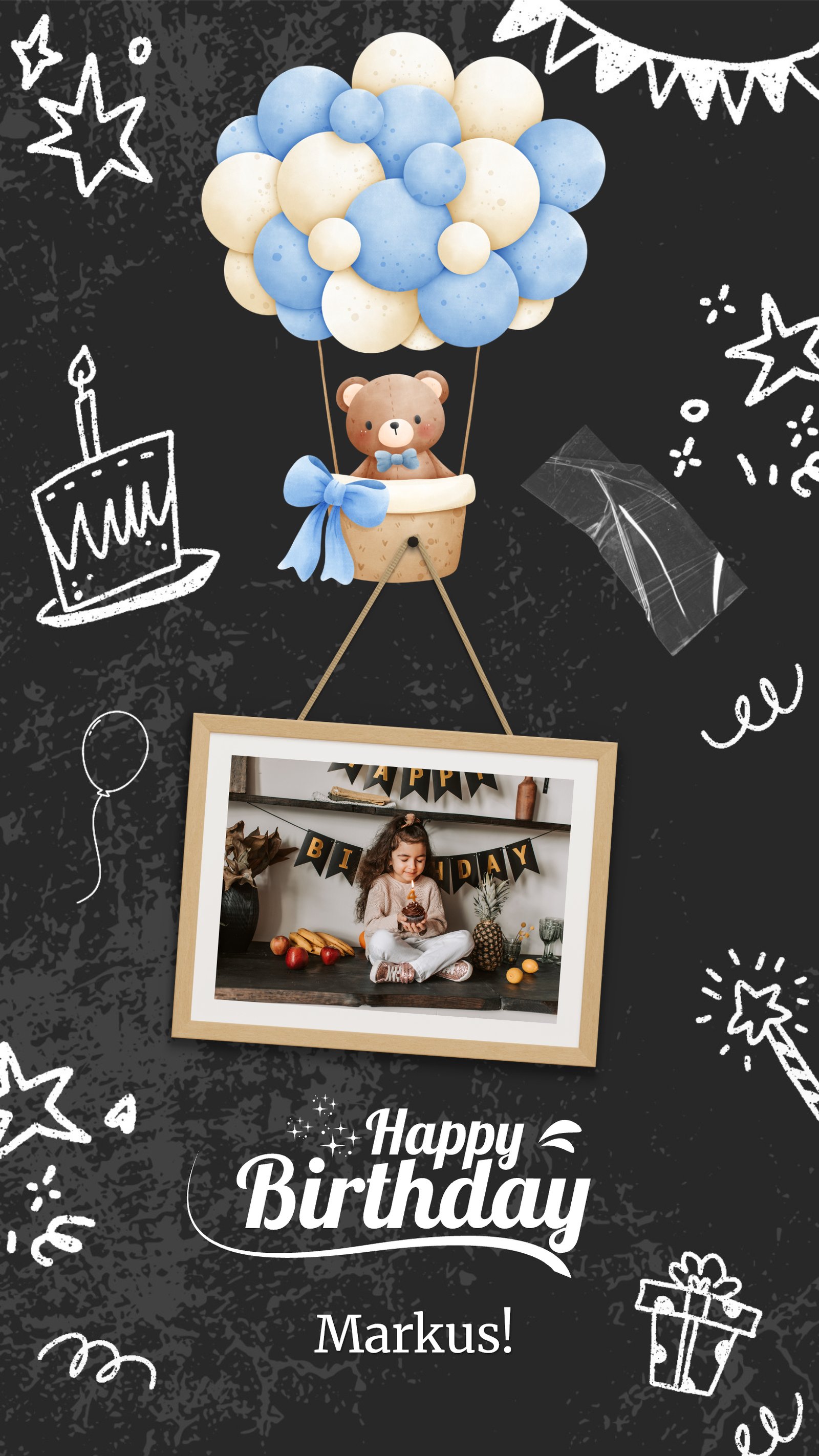 Creative happy birthday poster template
