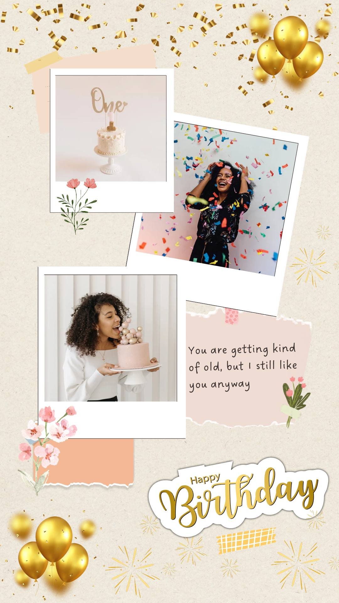 Editable happy birthday poster template for canva & svg editor – free download