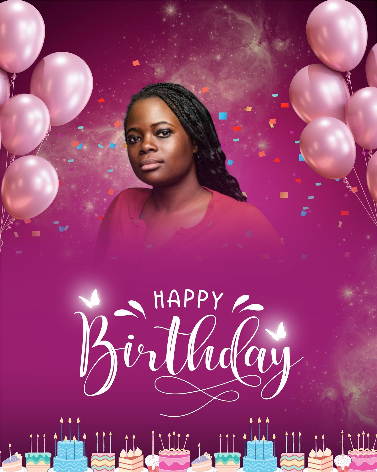 Happy Birthday Card Template Editable SVG | Free Creative Poster Design