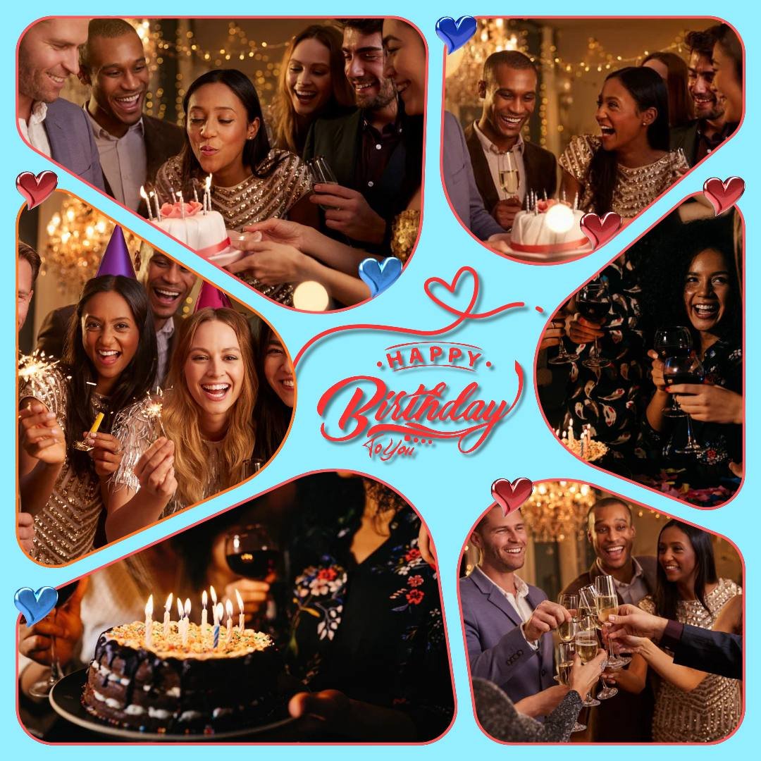 Love happy birthday poster template – free editable birthday template design