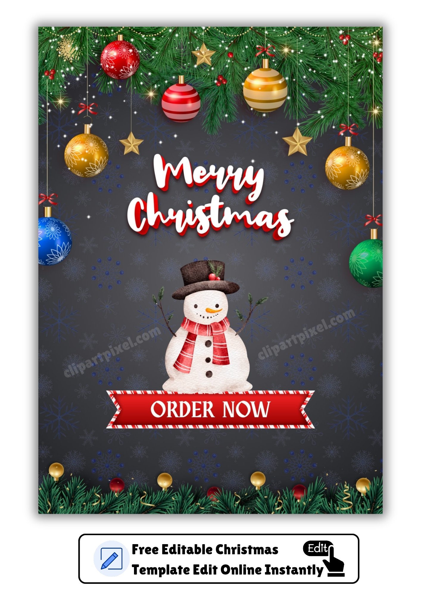 Free editable christmas template start editing