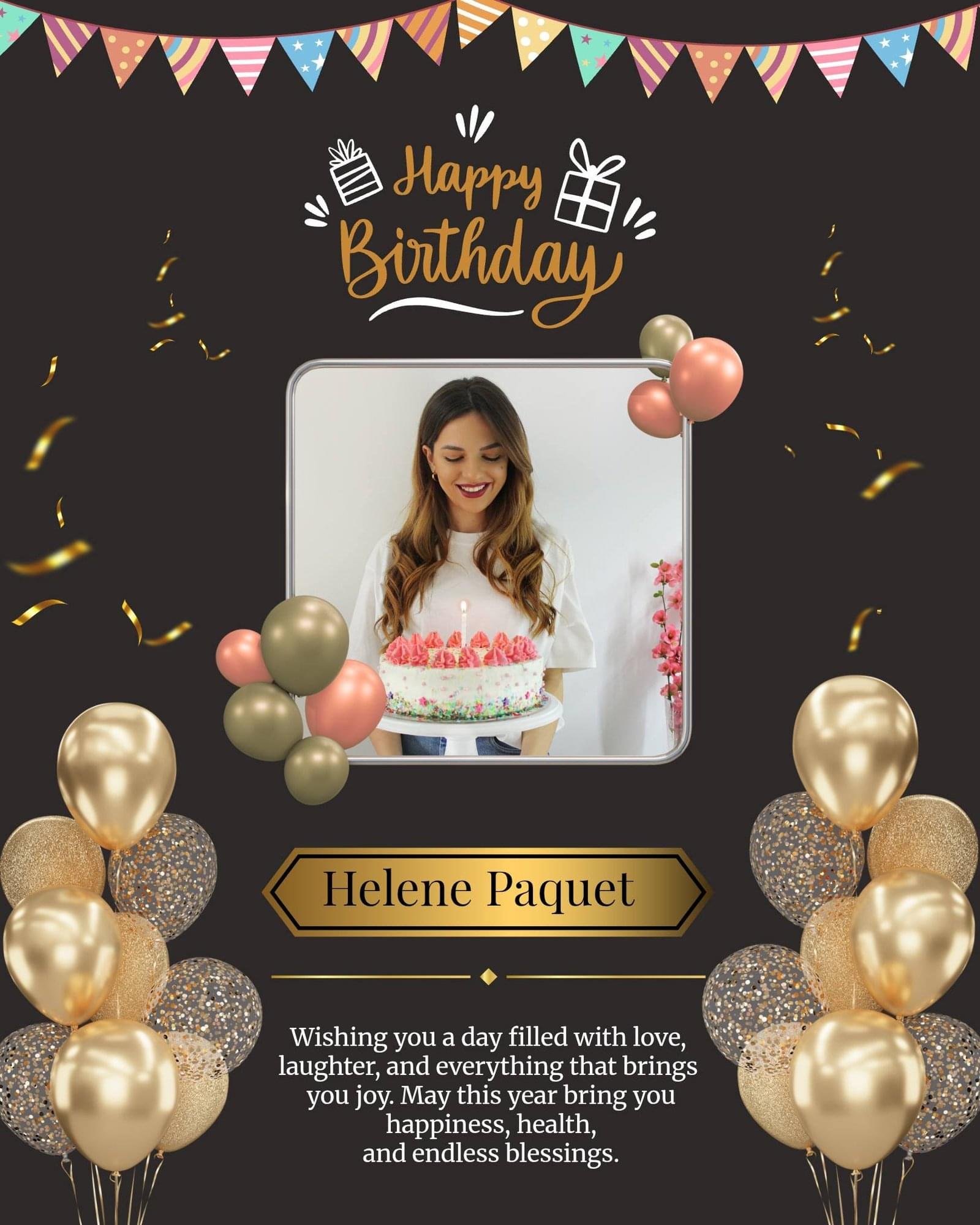 Professional Happy Birthday Poster Template | Editable SVG Design Free Download